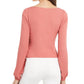 Blusa Sweetheart Smocked Self Esteem Junior's Coral Tamanho Médio