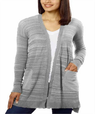 Calvin Klein Women's Long Cardigan Sweater Gray Size Large