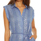 Macacão Villa Feminino Isabella Rose Azul Tamanho Grande