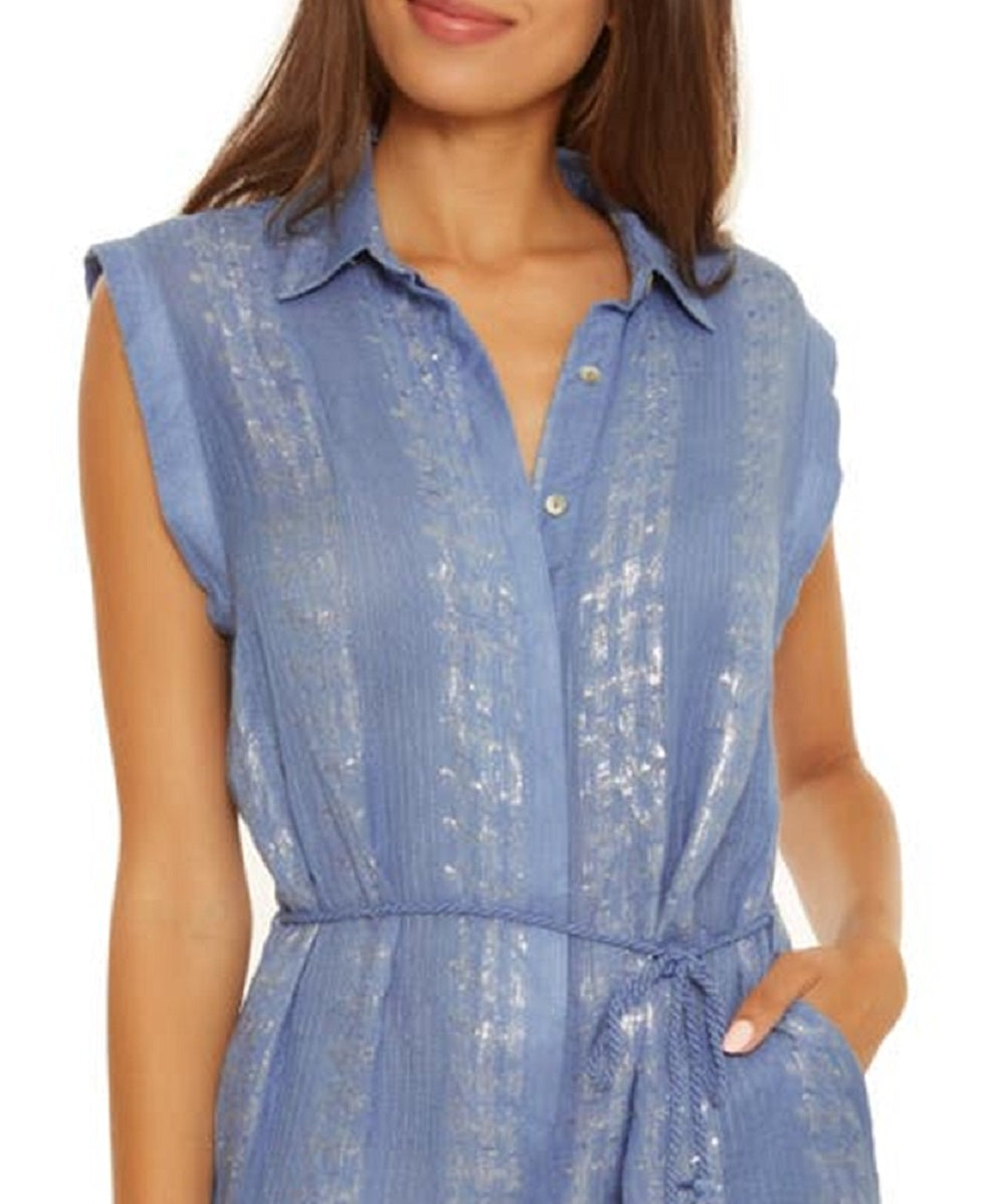 Macacão Villa Feminino Isabella Rose Azul Tamanho Grande