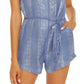 Macacão Villa Feminino Isabella Rose Azul Tamanho Grande