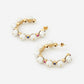 Avenue Chic - Women's Temple Muse Pearl Hoop Earrings