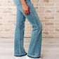 Judy Blue - Mid Rise Distressed Released Hem Bootcut Jeans