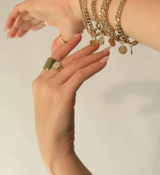 Eklexic - Pulseira feminina Micro Royal Rolo Chain