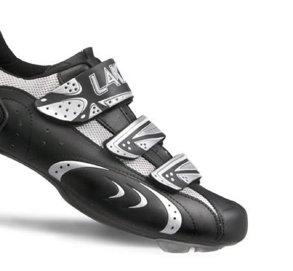 Sapato de ciclismo de montanha Lake CX165 feminino, preto/prateado, tamanho 38 M UE