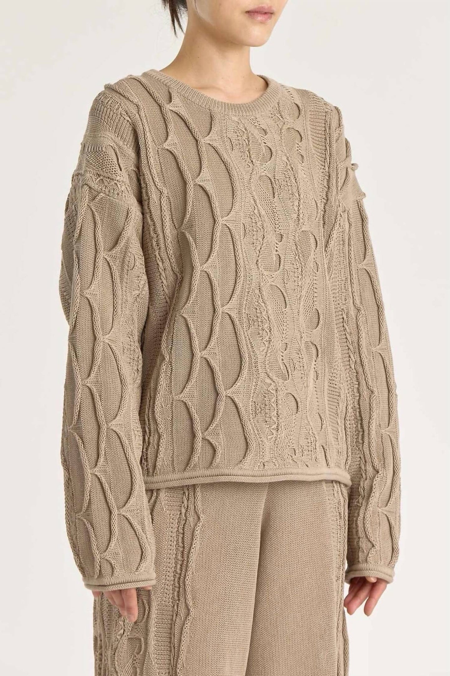 Black Crane - Cable Summer Knit Top