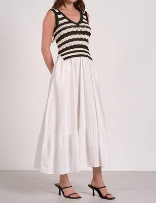 Elan - Conjunto de vestido e saia midi suéter