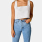 Buddylove - "It's Game Day!" White Faux Leather Crop Top