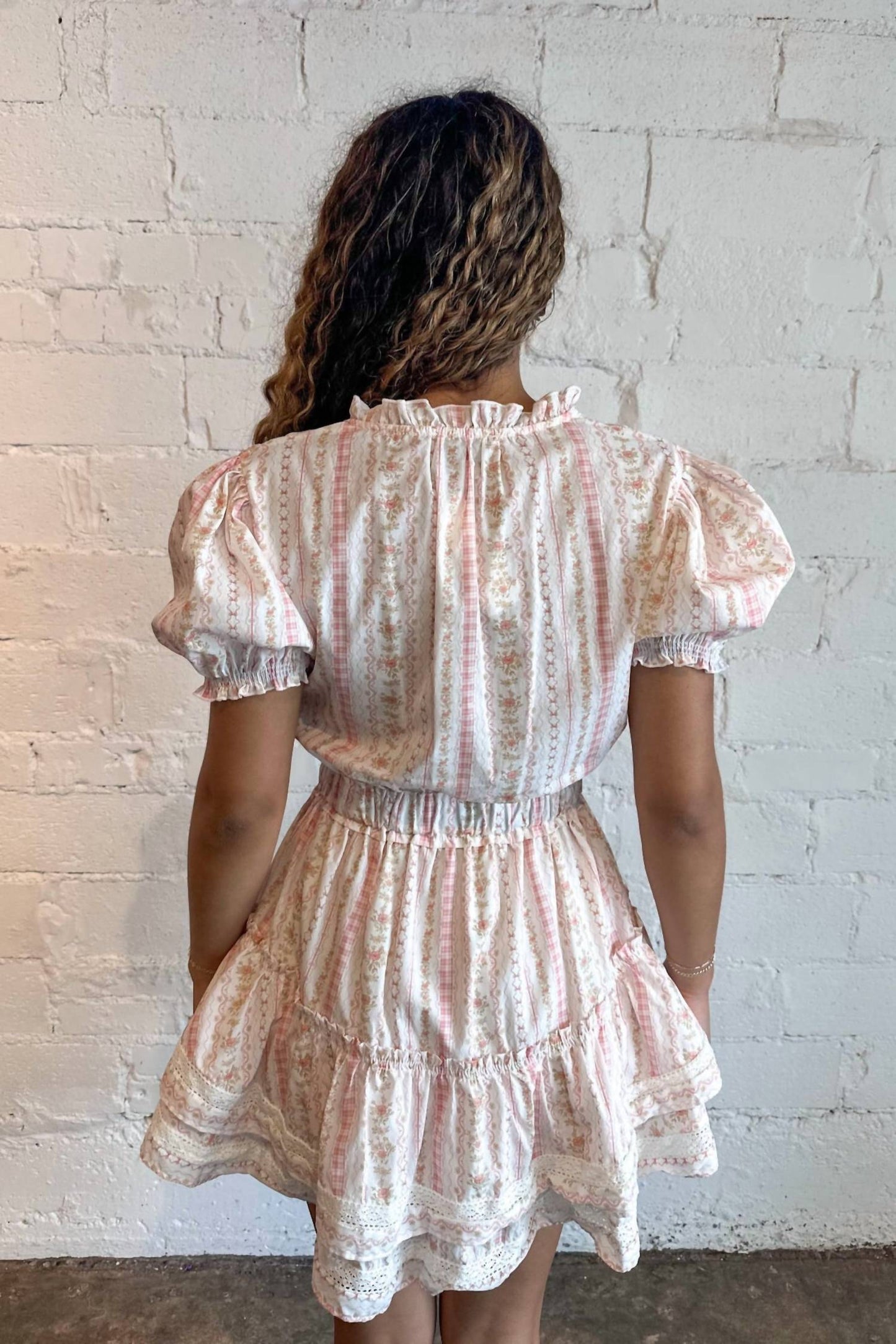 Mable - Ruffle Blossom Mini Dress