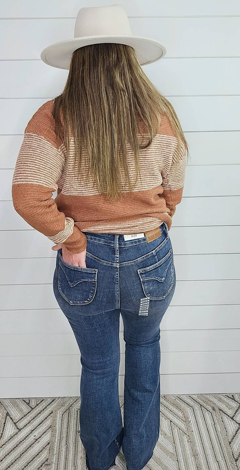 Judy Blue - Tummy Control Shield Pocket Flares Jean