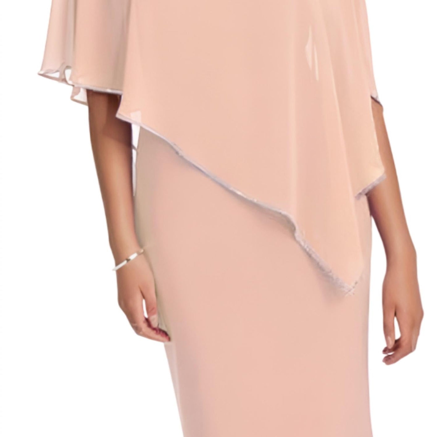 Joseph Ribkoff - Chiffon Cape Diamante Trim Dress