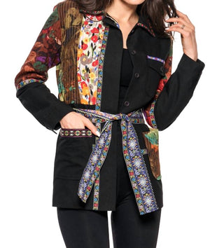 Adore - Belted Mix Media Jacket