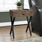 Accent Side X Table With Storage Drawer