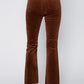Charlie B - Corduroy Asymmetrical Hem Bootcut Leg Pants