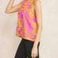 Entro - Tropical Leaf Print Halter Top
