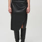 Joseph Ribkoff - Faux Leather High-waist Midi Pencil Skirt