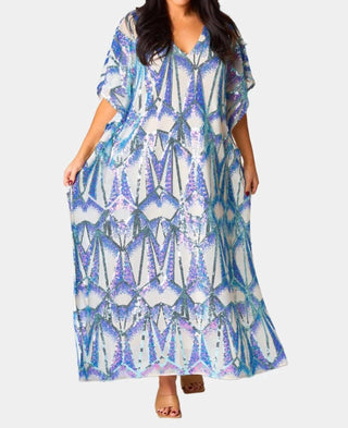 Buddylove - Vestido longo caftan com lantejoulas