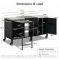 K&K 72.4' Large Grill Table for Big Green Egg