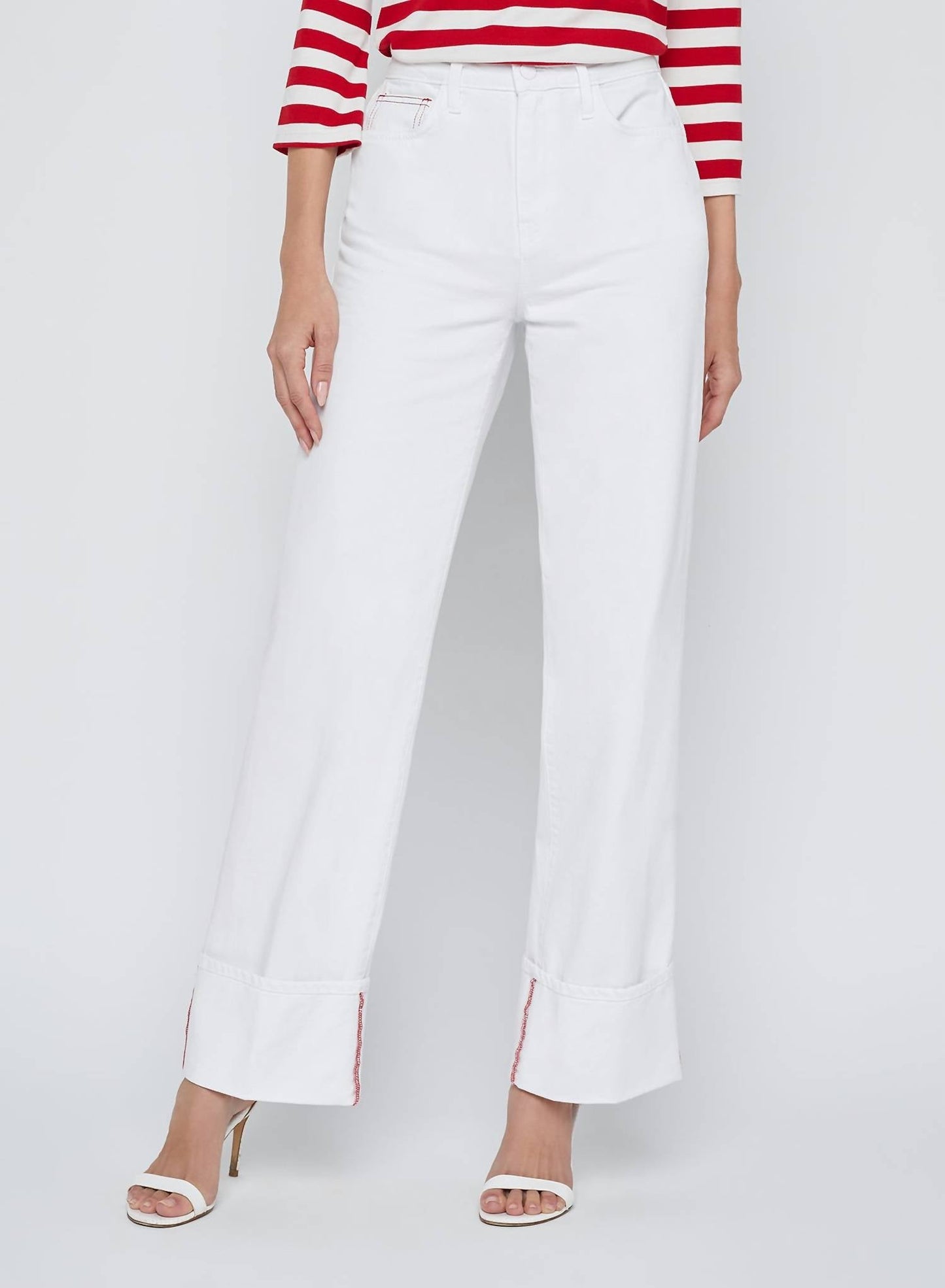 L'Agence - Miley Ultra High Rise Wide Leg Cuff Jeans