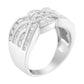 10K White Gold Diamond Bypass Ring (1 Cttw, H-I Color, I1-I2 Clarity) - Size 6-3/4