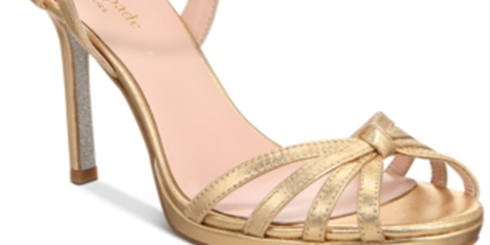 Kate Spade New York Florence Couro Feminino Biqueira Aberta Ocasião Especial Tornozelo Amarelo Tamanho 10 Médio (BM)