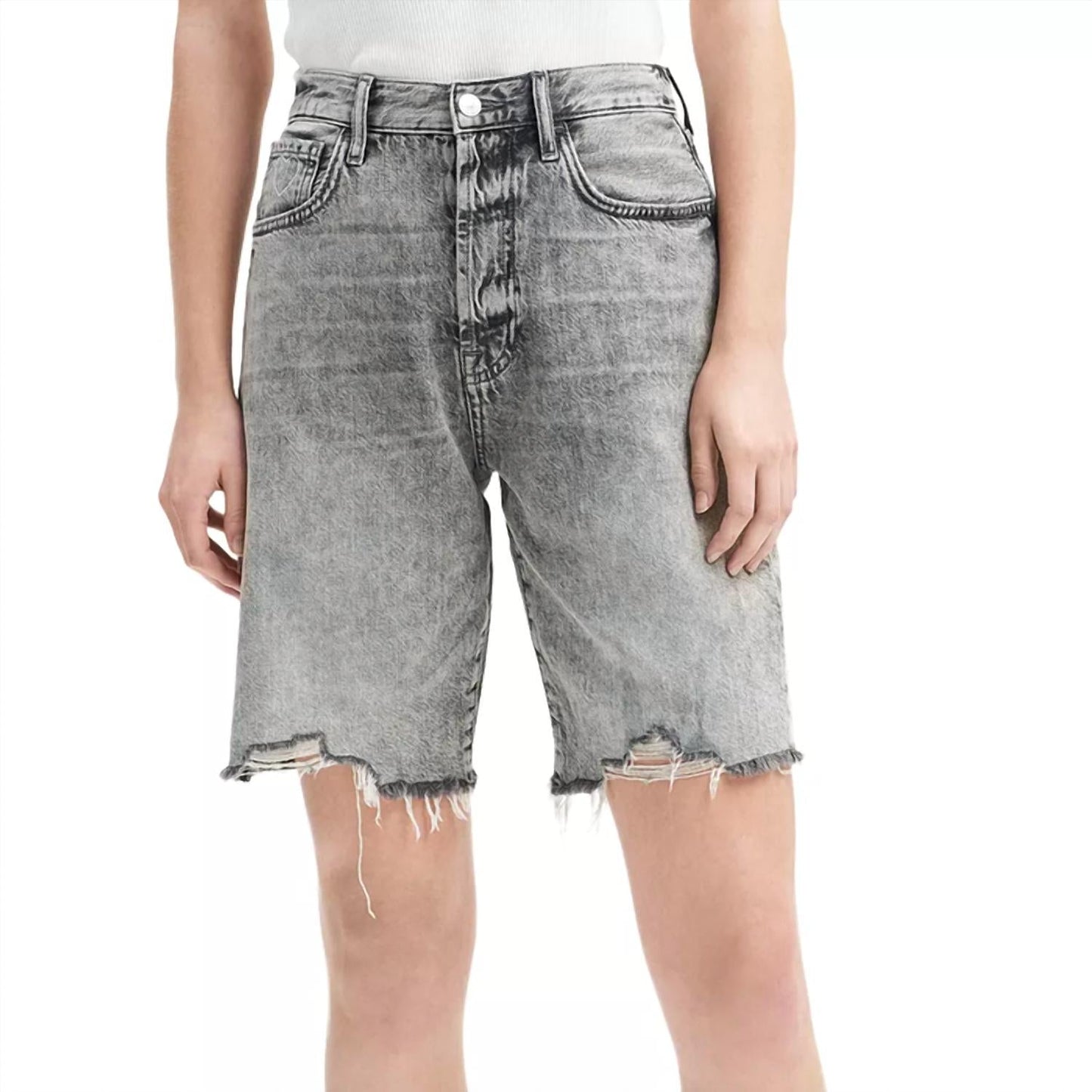 7 For All Mankind - Women's Easy James High Rise Cotton Shorts