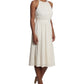 Vestido midi feminino com renda diamante, tamanho 4, branco, London Times
