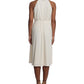 Vestido midi feminino com renda diamante, tamanho 4, branco, London Times