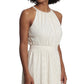 Vestido midi feminino com renda diamante, tamanho 4, branco, London Times