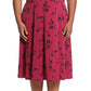 Vestido midi com cintura embutida e manga três quartos feminino London Times, rosa, tamanho 18W