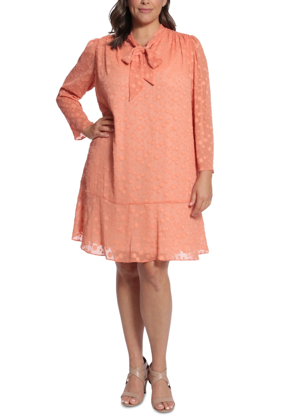 Vestido feminino com decote em V e mangas curtas, tamanho 20W, da London Times