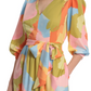 Vestido longo com cinto e camadas Donna Morgan feminino, azul, tamanho 2