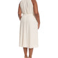 Vestido Halter de Renda Elástica Diamante Feminino London Times Branco Tamanho 14W