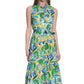 Vestido-camisa floral sem mangas Donna Morgan feminino, verde, tamanho 8