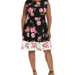 Vestido feminino com estampa floral e ajuste evasê, preto, tamanho pequeno e pequeno, do London Times