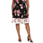 Vestido feminino com estampa floral e ajuste evasê, preto, tamanho pequeno e pequeno, do London Times
