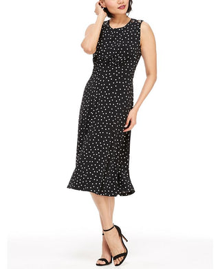 London Times Women's Fit & Flare Dress Blue Size 10Petite