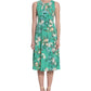 Vestido de malha com estampa floral feminino London Times, verde, tamanho 20W
