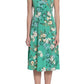 Vestido de malha com estampa floral feminino London Times, verde, tamanho 22W