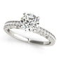 14k White Gold Antique Style Diamond Engagement Ring (1 1/8 cttw)