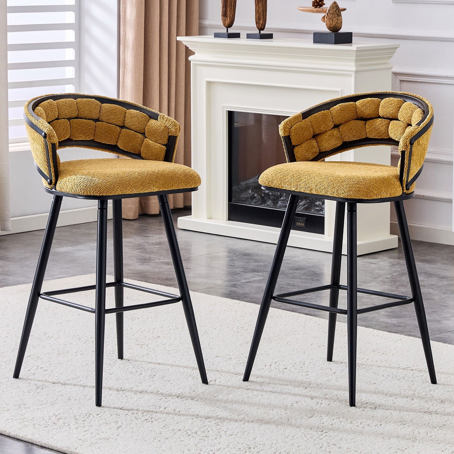 Bar Stools, Kitchen Island Counter Height Stools (Set of 2)