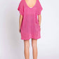 Trendsi - GeeGee Short Sleeve Side Slit Knit Cover Up Dress