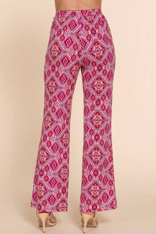 Active Basic - Stretch Print Straight Long Pants