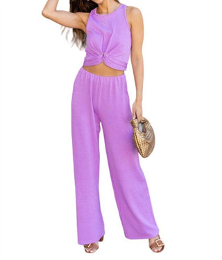 Minkpink - Conjunto de regata e calça texturizada Unity Ring