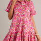 Entro - Floral Button Down Short Dress