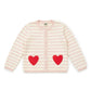Bonton - Kid's Heart-embroidered Knit Madeleine Cardigan