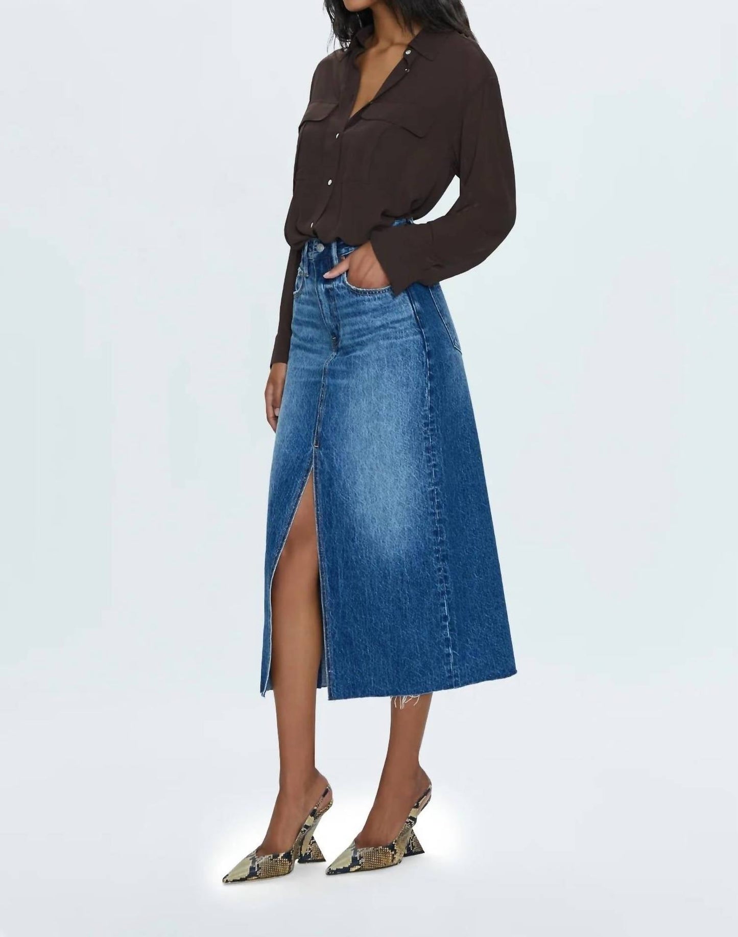 Pistola - Alice Denim Midi Skirt