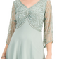 Vestido de noite longo com lantejoulas J Kara feminino, verde, tamanho 12