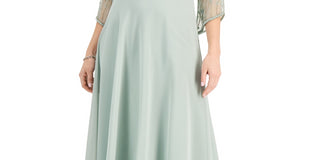 Vestido de noite longo com lantejoulas J Kara feminino, verde, tamanho 12