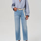 Citizens Of Humanity - Palma High Waist Raw Hem Straight Leg Jeans